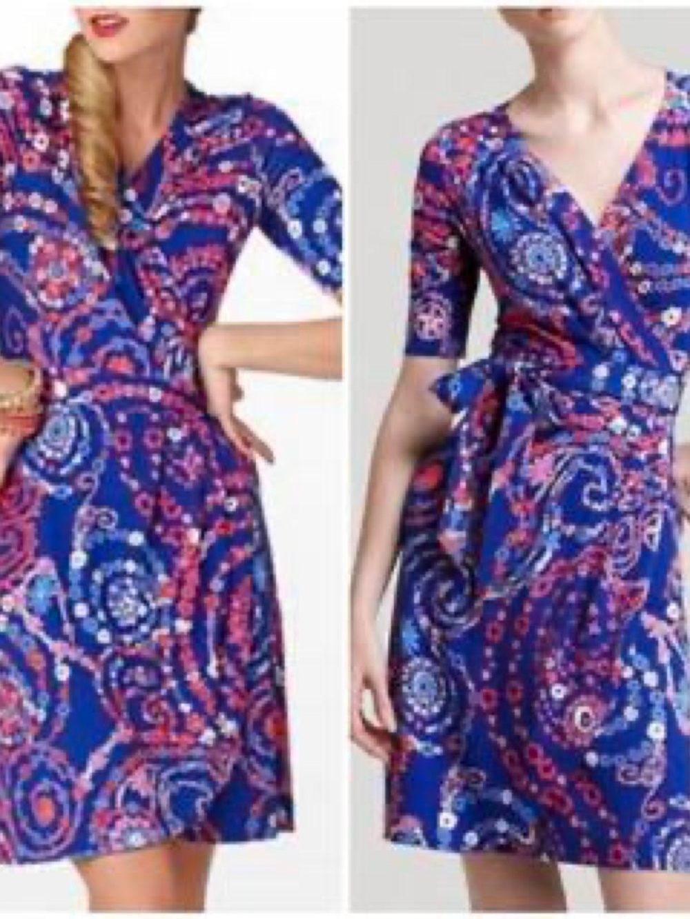 Lilly Pulitzer Arina paisley print blue multicolor dress size Large